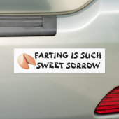 Scheten laten Zoete Droefenis Fortune Cookie Bumpersticker (Op auto)