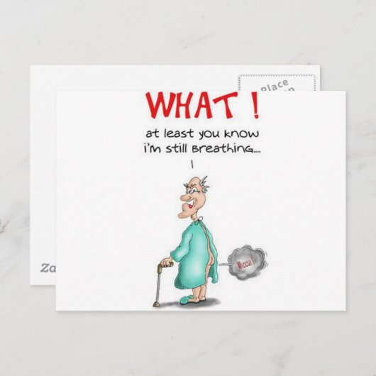 scheten oud Man Briefkaart (Voorkant / Achterkant)