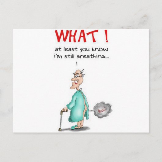 scheten oud Man Briefkaart (Voorkant)