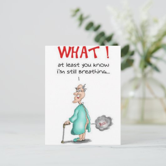 scheten oud Man Briefkaart (Staand voorkant)