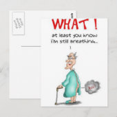 scheten oud Man Briefkaart (Voorkant / Achterkant)