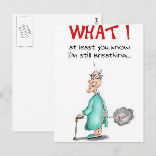 scheten oud Man Briefkaart (Voorkant / Achterkant)