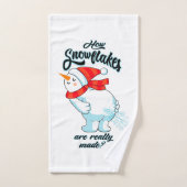 Scheten Sneeuwman Hoe Sneeuwvlokken zijn echt gema Bad Handdoek (Handdoek)