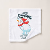 Scheten Sneeuwman Hoe Sneeuwvlokken zijn echt gema Bad Handdoek (Wasdoekje)