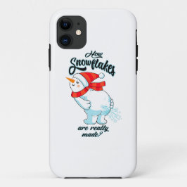 Scheten Sneeuwman Hoe Sneeuwvlokken zijn echt gema Case-Mate iPhone Case