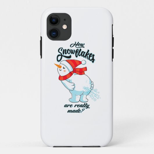 Scheten Sneeuwman Hoe Sneeuwvlokken zijn echt gema Case-Mate iPhone Case (Achterkant)