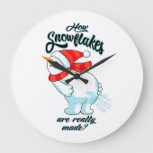 Scheten Sneeuwman Hoe Sneeuwvlokken zijn echt gema Grote Klok (Voorkant)