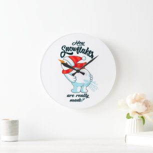 Scheten Sneeuwman Hoe Sneeuwvlokken zijn echt gema Grote Klok