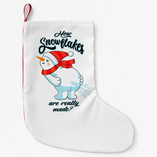 Scheten Sneeuwman Hoe Sneeuwvlokken zijn echt gema Kleine Kerstsok (Voorkant)