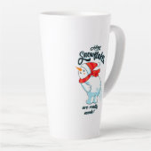 Scheten Sneeuwman Hoe Sneeuwvlokken zijn echt gema Latte Mok (Rechterhoek)