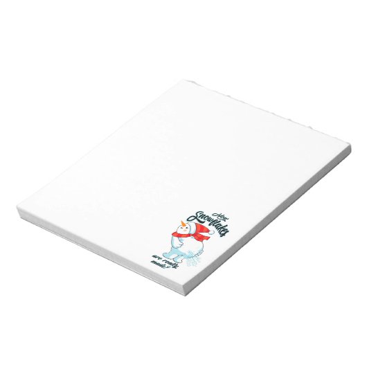 Scheten Sneeuwman Hoe Sneeuwvlokken zijn echt gema Notitieblok (Linkerzijde)
