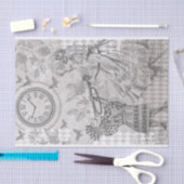 Schets Alice in Wonderland ontkoppeling Tissuepapier (Craft)