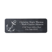 Schets Anker krijtbord | Koppels Etiket (Voorkant)