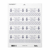 Schets Ankerpatroon Waterfles Label (Full Sheet)