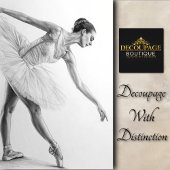  schets Ballerina Decoupage Tissuepapier