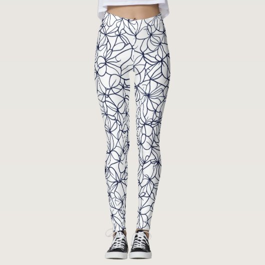 Schets Beauty LuLaRoe Zwart Bloemen Leggings (Voorkant)