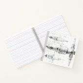 Schets blauwdruk ruimteschip notitieboek (Binnen)