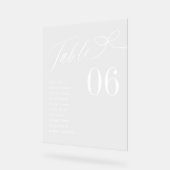 Schets Bow Script Gastennamen Zittingtabelnummer Acryl Bord (Hoek)