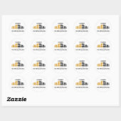 Schets de analytische kunst ronde sticker (Vel)