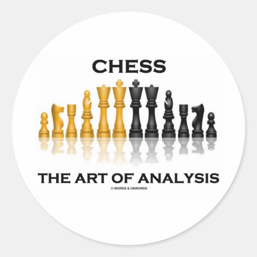 Schets de analytische kunst ronde sticker (Voorkant)