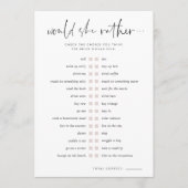 Schets de Dress & Bridal Trivia Game Kaart (Voorkant)