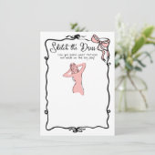 Schets de Dress Hand Drawn Bow Vrijgezellenfeest s Kaart (Staand voorkant)