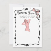 Schets de Dress Hand Drawn Bow Vrijgezellenfeest s Kaart (Voorkant)