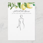 Schets de Dress Lemon Vrijgezellenfeest Game Kaart (Voorkant)