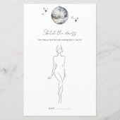 Schets De Jurk Disco Bal Bruiloft Spel (Voorkant)