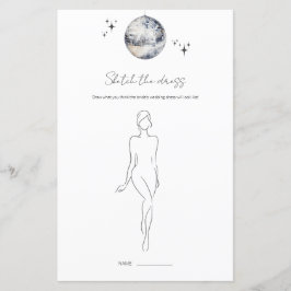 Schets de jurk Disco Ball Vrijgezellenfeest spel