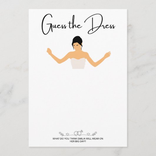 Schets de jurk stijl 4 witte achtergrond kaart (Voorkant)