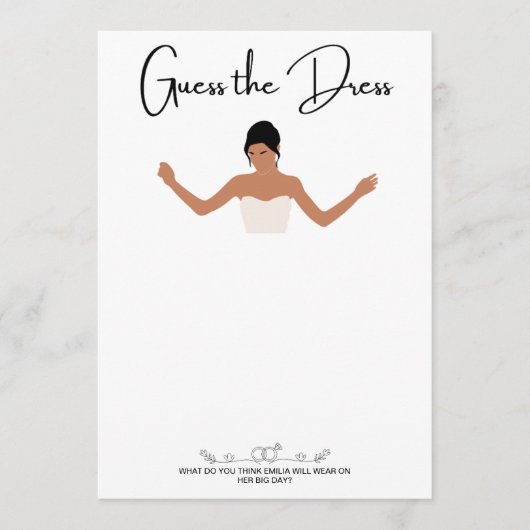 Schets de jurk stijl 5 witte achtergrond kaart (Voorkant)