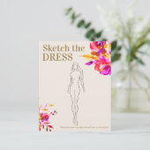 Schets de jurk Vrijgezellenfeest Game (Staand voorkant)