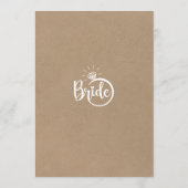 Schets de jurk vrijgezellenfeest spel kaart (Achterkant)