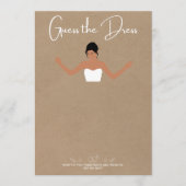 Schets de jurk vrijgezellenfeest spel kaart (Voorkant)