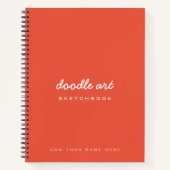 Schets doodle art naam schetsboek sinaasappel notitieboek (Voorkant)