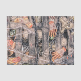 Schets- en lichaamsdelen van gothische halloween tissuepapier