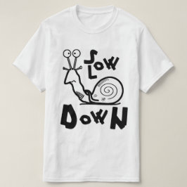 Schets en traagheid van de wolslak v1 t-shirt