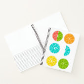 Schets en voering van kleurrijke sinaasappels notitieboek (Binnen)