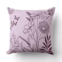 Schets esthetische bloemen en vlinders