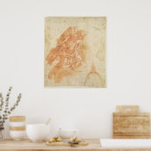 Schets, gesuspendeerd voor angel en architectuur, poster (Keuken)