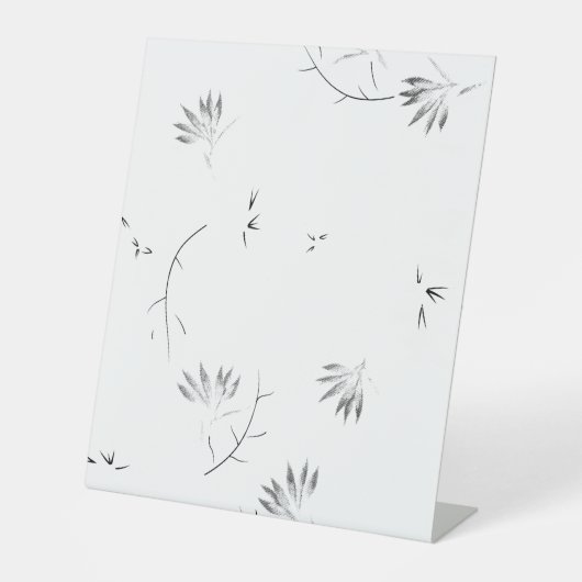 Schets, graniet voetstuk reclamebord met voetstuk (Voorkant)