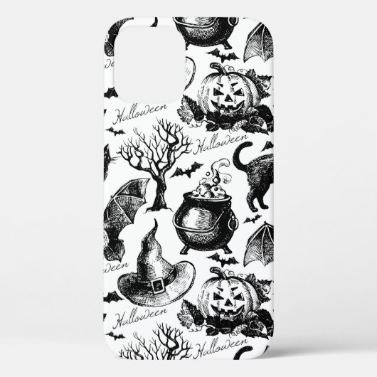 Schets Halloween naadloos patroon Case-Mate iPhone Case (Achterkant)