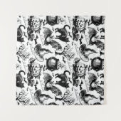 Schets Halloween naadloos patroon Wandkleed (Voorkant (horizontaal))