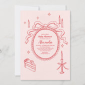 Schets Hand getrokken boog Baby shower Kaart (Voorkant)