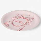 Schets Hand getrokken boog Baby shower Papieren Bordje (Gekanteld)