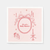 Schets Hand getrokken boog Baby shower Servet (Voorkant)