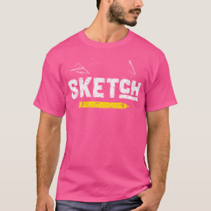 Schets I Tekening artistieke rapporteur Schetsen T-shirt