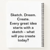 Schets je verhaal: een leeg doek voor ideeën notitieboek (Achterkant)