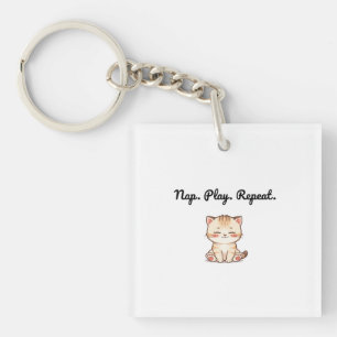 Schets katten sleutelhanger – Gezellig cartoon acc